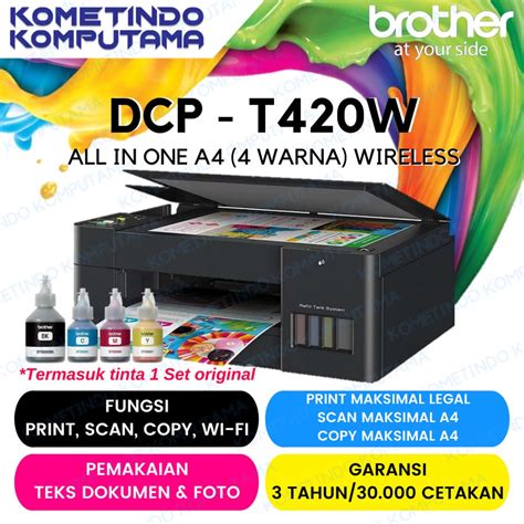 Jual T W Brother Printer Ink Tank Dcp T W Print Scan Copy Wi Fi