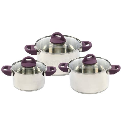 Stainless steel pots stock image. Image of clean, steel - 119467193