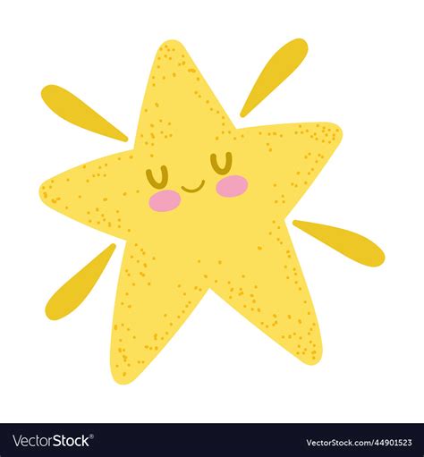 Cartoon star cute Royalty Free Vector Image - VectorStock