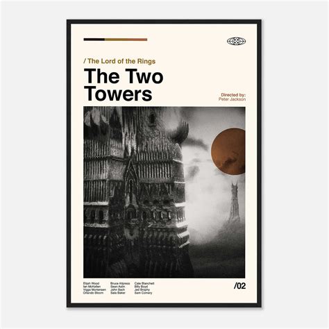 The Two Tower Poster, The Two Tower Movie, Abstract Poster - Citiesbox