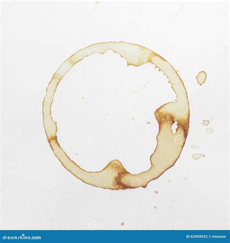 Coffee cup stain stock photo. Image of drop, blob, paper - 63909932