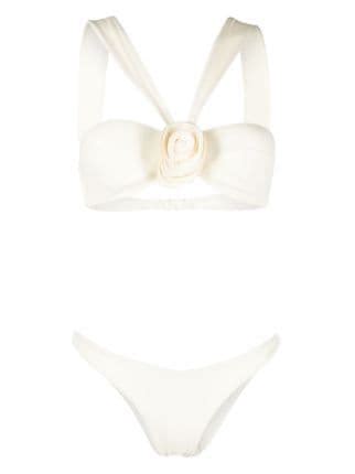 La Reveche Flower Detail Bikini Set Farfetch