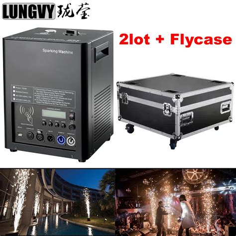 Free Shipping 2pcs/Lot With Flycase Cold Spark Fireworks Fountain ...