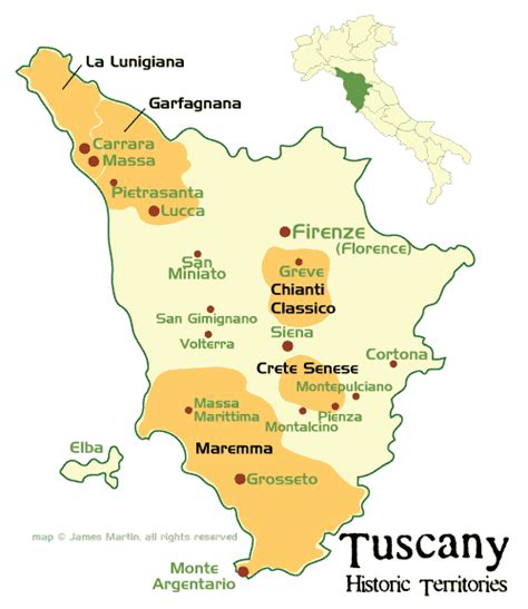 Tuscany Map Towns