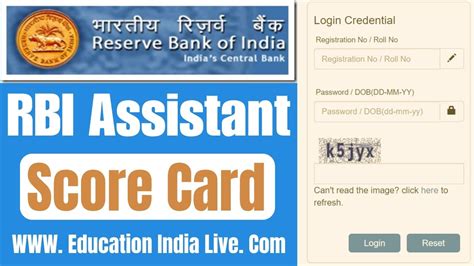 RBI Assistant Score Card 2024 Prelims Released Check Marks And