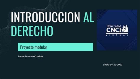 Introducci N Al Derecho Proyecto Modular