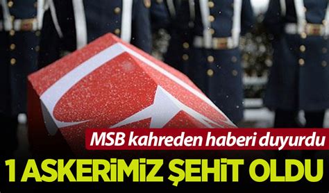 MSB duyurdu Pençe Kilit bölgesinde bir askerimiz şehit oldu