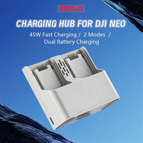 Startrc Charging Hub For Dji Neo Dual Battery Charger 2 Ways 45w Fast