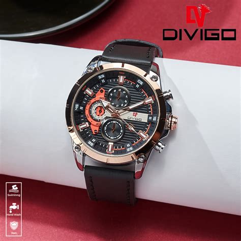 Jual Jam Tangan Pria Divigo Original Dv Strap Kulit Tanggal