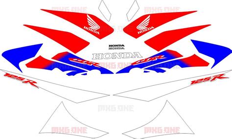 Honda Cbr R Blue White Red Stickers Set Mxg One Best