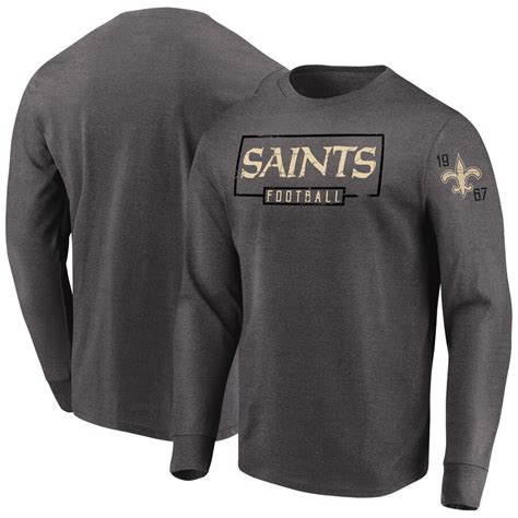 Mens Majestic Heathered Charcoal New Orleans Saints Kick Return Long