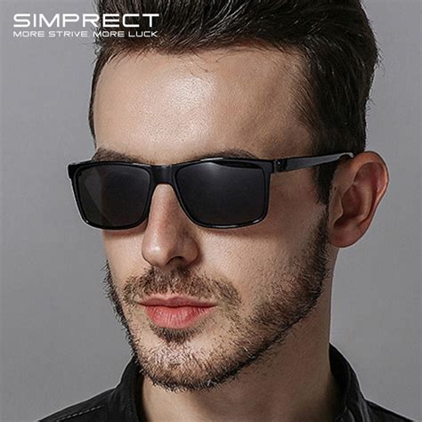 Simprect Rectangle Polarized Sunglasses For Men 2023 Luxury Brand