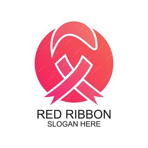 Premium Vector | Red ribbon logo design design simple concept premium ...