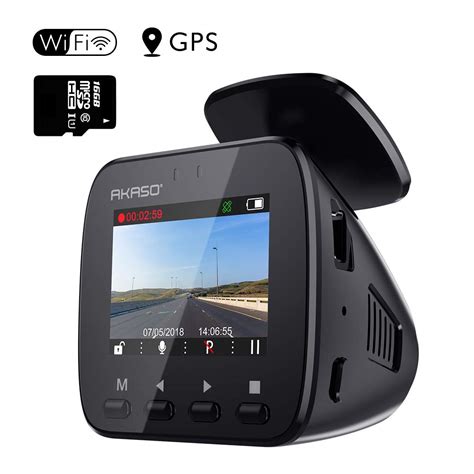 Akaso V1 Dash Cam Fhd 1296p 15 Inch Lcd 170 Degree Wide Angle