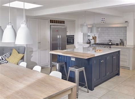 Bespoke Hand Painted Modern Shaker Kitchen In Little Greene Traditional