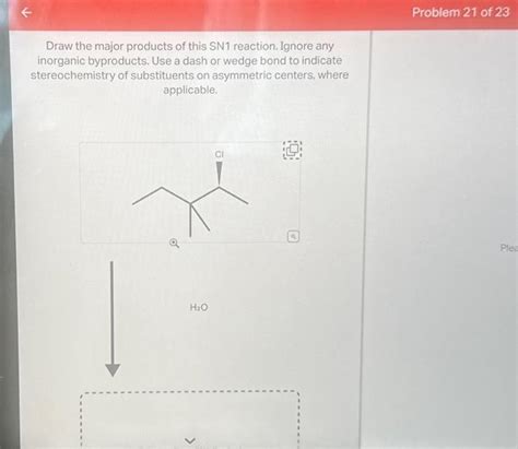 Solved Draw The Major Products Of This Sn Reaction Ignore Chegg