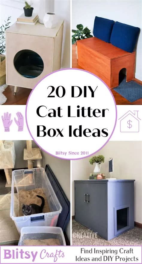 20 DIY Cat Litter Box Ideas + Hidden Litter Box | インテリア