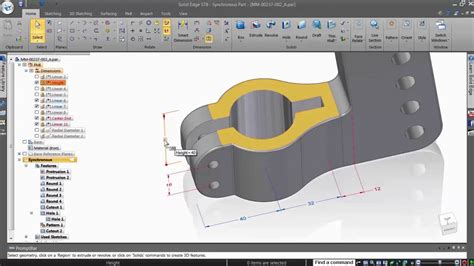 Solid Edge Adding Design Intent To Create Synchronous Parametric