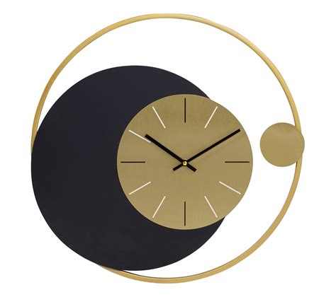 Horloge H 4 5 cm UPERCUTE Doré et noir Horloge Pendule BUT