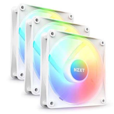 NZXT F120 120mm RGB Core Case Fan With RGB Controller 3 Pack White