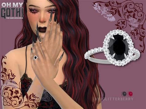 The Sims Resource Oh My Goth Black Diamond Engagement Ring