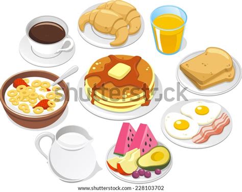 Breakfast Menu Vector Illustration Cartoon Stock Vector (Royalty Free ...