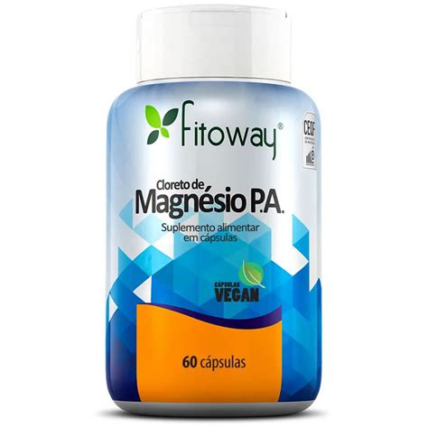 Cloreto de Magnésio P A 60 caps Fitoway Meu Mundo Fit