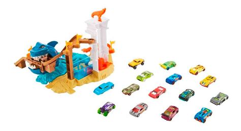 Pista De Carreras Hot Wheels Playa Tiburón Con Vehículos en Mercado Libre