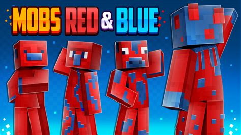 Mobs Red Blue By The Craft Stars Minecraft Skin Pack Minecraft