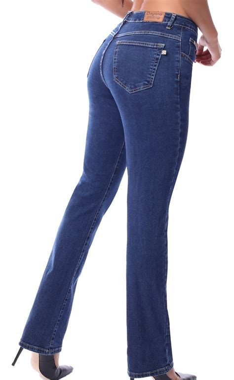 Jeans Para Dama Dayana Mezclilla Ajustable Corte Recto Dayana Oficial