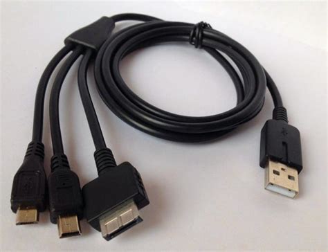 Panjang 1 2M Kabel Pengisian Data USB Ke Data VITA Mikro MINI5P