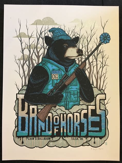 Inside The Rock Poster Frame Blog Jim Mazza Band Of Horses Tulsa