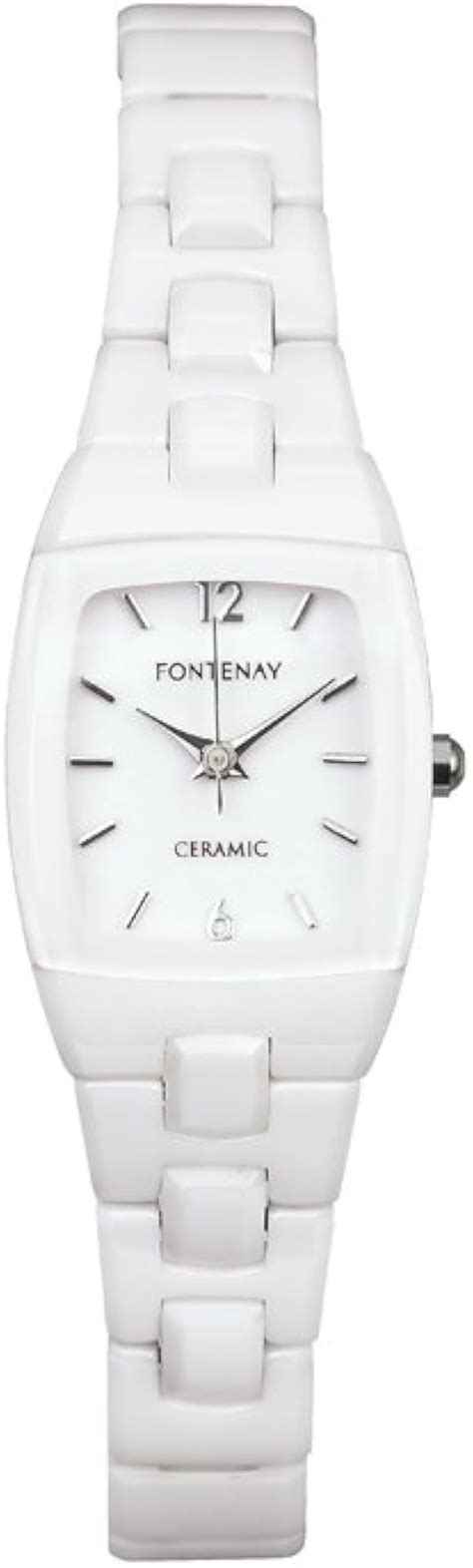 Fontenay Qcwwcw Montre Femme Quartz Analogique Cadran Blanc