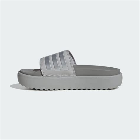 Adidas Adilette Platform Slides Grey Adidas Tz