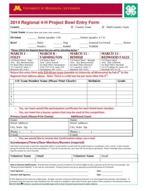 Fillable Online Extension Umn Regional Registration Form And Project