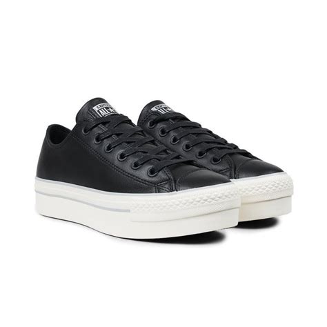 Venta Converse Plataforma Cuero Negras En Stock