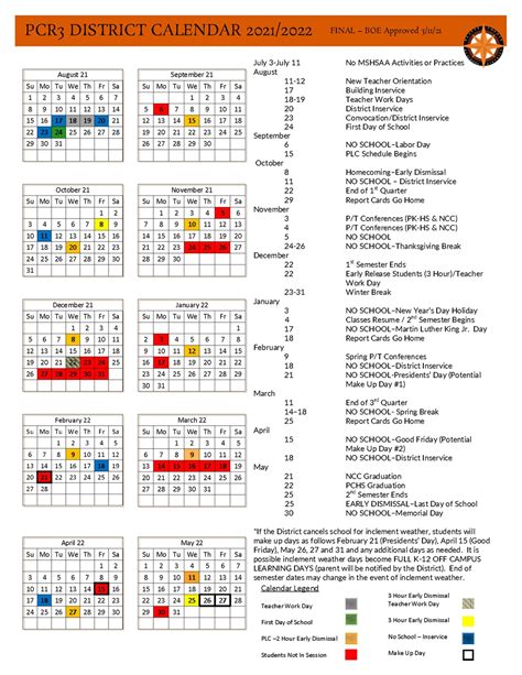 Calendar - Platte County High School