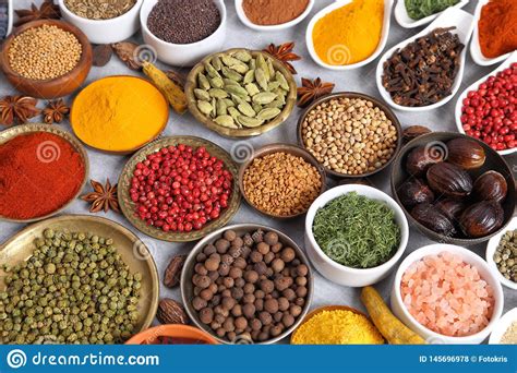 Spices And Herbs Stock Photo Image Of Mustard Choice 145696978