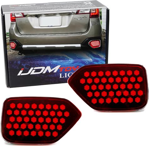 Amazon Ijdmtoy Dark Red Lens Rear Bumper Reflectors Replace Full