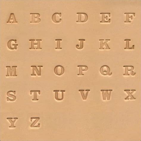 Alphabet Leather Stamp Set Classic Serif Font 1 4 Etsy