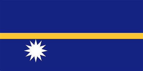 Bandera De Nauru Colores Y Proporciones Oficiales Vector En