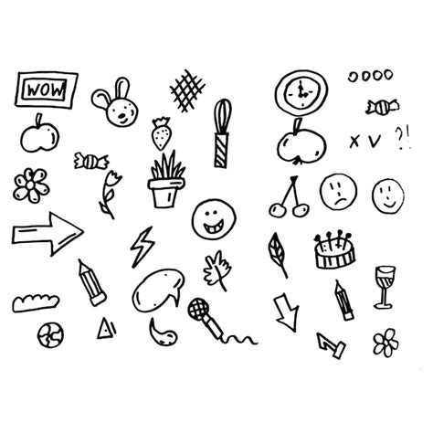 Desenho Diferentes - Ilustração de desenhos diferentes desenhados à mão | Vetor Premium