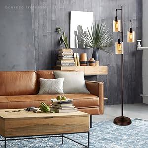 Leonlite Farmhouse Floor Lamp For Living Room Head Industrial