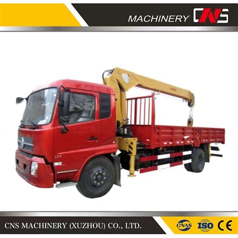 Cns Official 8 Ton Telescopic Boom Truck Mounted Crane Straight Arm