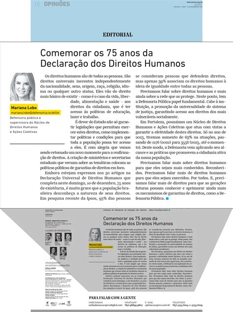 O Artigo Comemorar Os 75 Anos Da Declaração Dos Direitos Humanos De