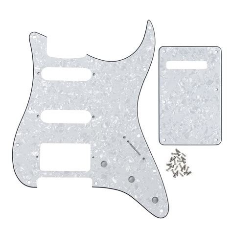 Buy IKN 4Ply White Pearl Strat Guitar HSS Pickguard Tremolo Cavity