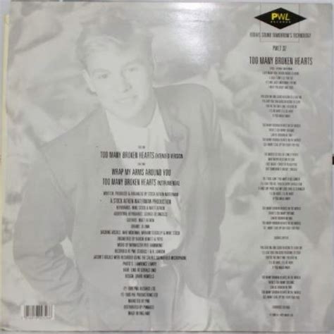 Jason Donovan Too Many Broken Hearts 12 Inch Buy From Vinylnet