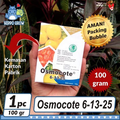 Promo Pupuk Osmocote 6 13 25 Kemasan Kecil 100gr Dekastar Bunga Buah