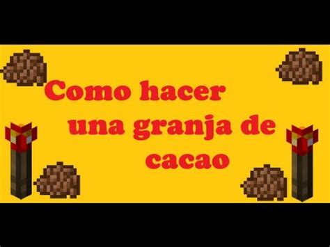 Como hacer una granja de cacao automática en minecraft YouTube