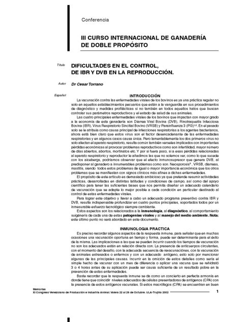 Pdf Ibr Y Dvb En La Reproducci N De Bovinos Dokumen Tips